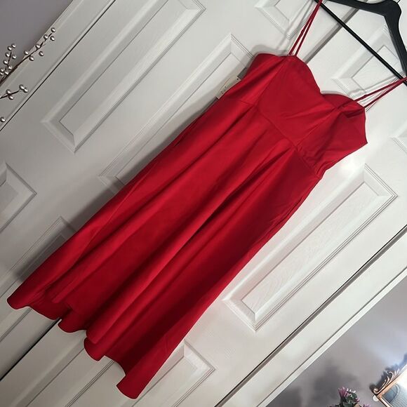 A New Day Bow Midi Red Dress size 16 - Picture 5 of 14